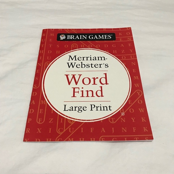 📚3/$35 NEW Brain Games Merriam Webster's Word Find Large Print Book Booklet - Picture 1 of 3